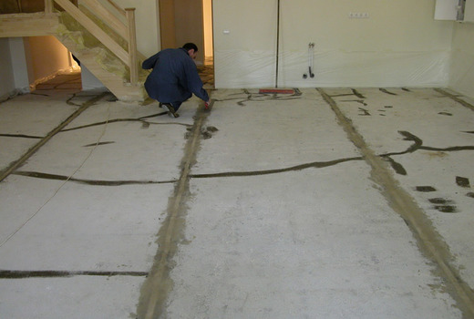 Подготовка основы под заливку бетоном 