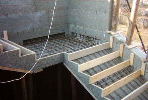 Опалубка для бетонной лестницы